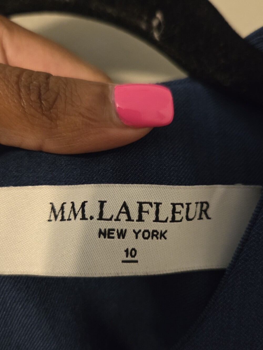 MM Lafluer Womens Blue Shirley Dress Sz 10  Corpcore Office Career Pencil Sheath - Picture 7 of 10